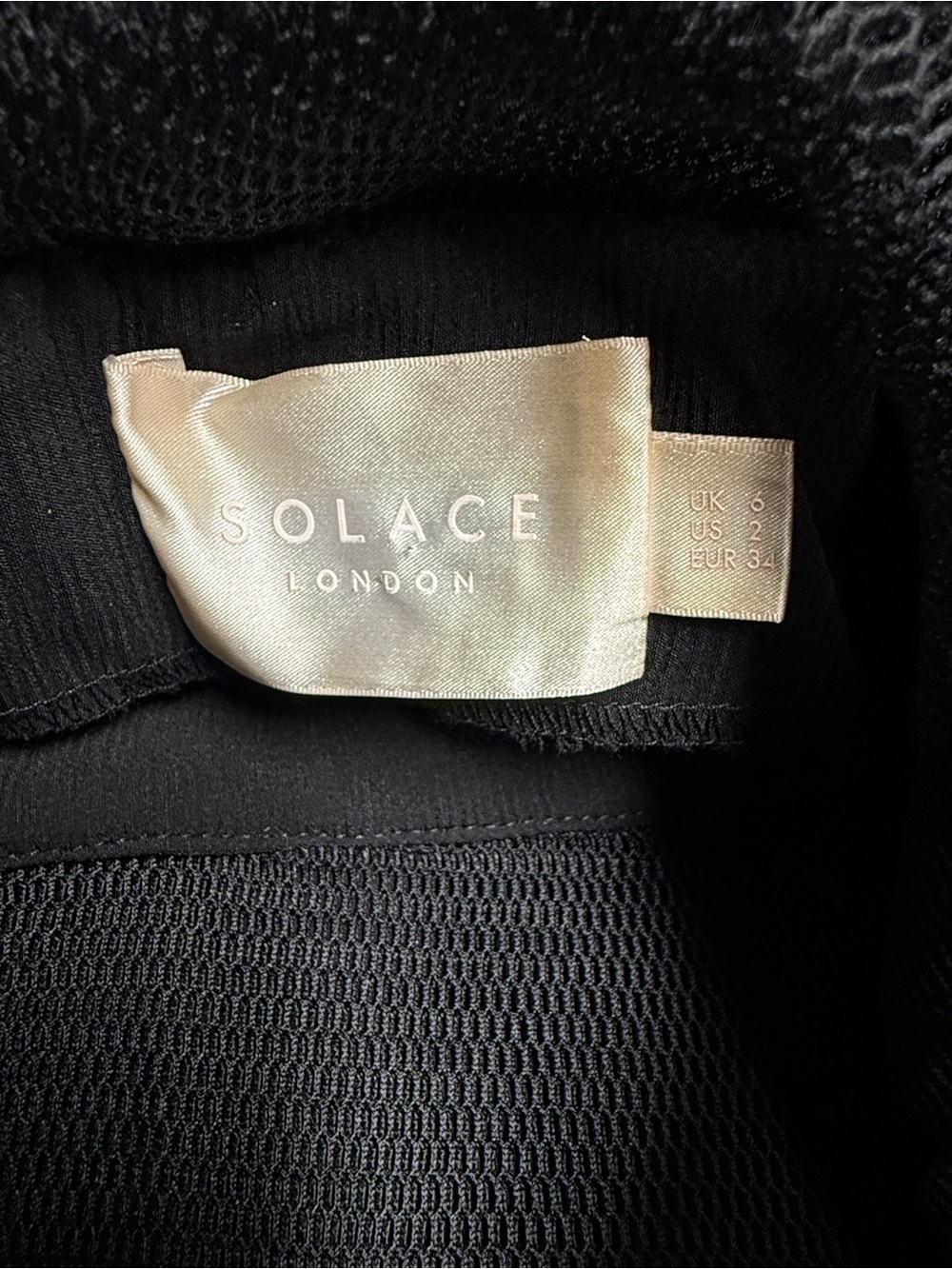 Solace London Black Plunge Maxi Dress with Sheer Inset and High Slit - Picture 7 of 11